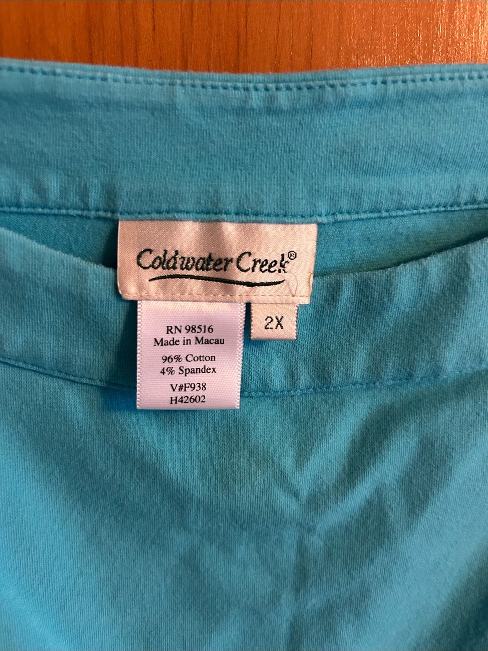 Coldwater Creek Bright Turquoise Tee - 2X